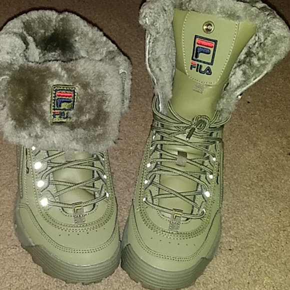 fila boots green
